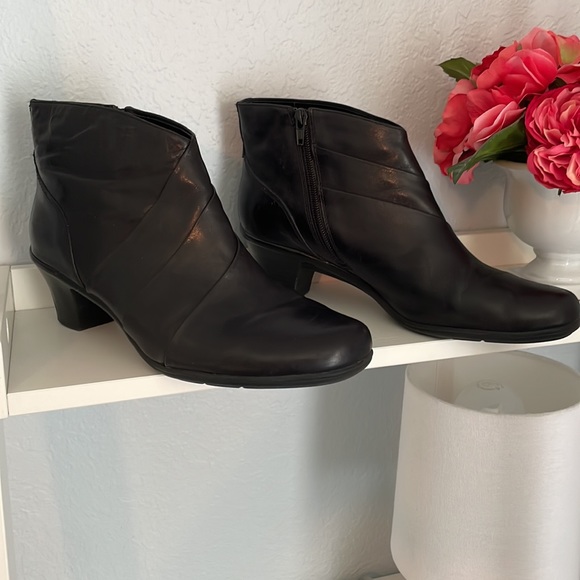 Earth Spirit Leather Heeled Boots Brown Only 11 - Picture 3 of 16